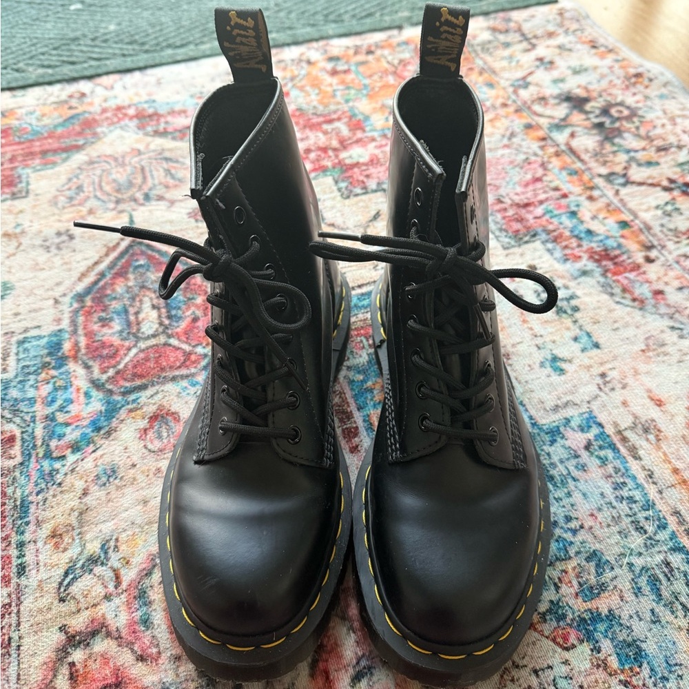 Dr. Martens Black Leather Combat Boots